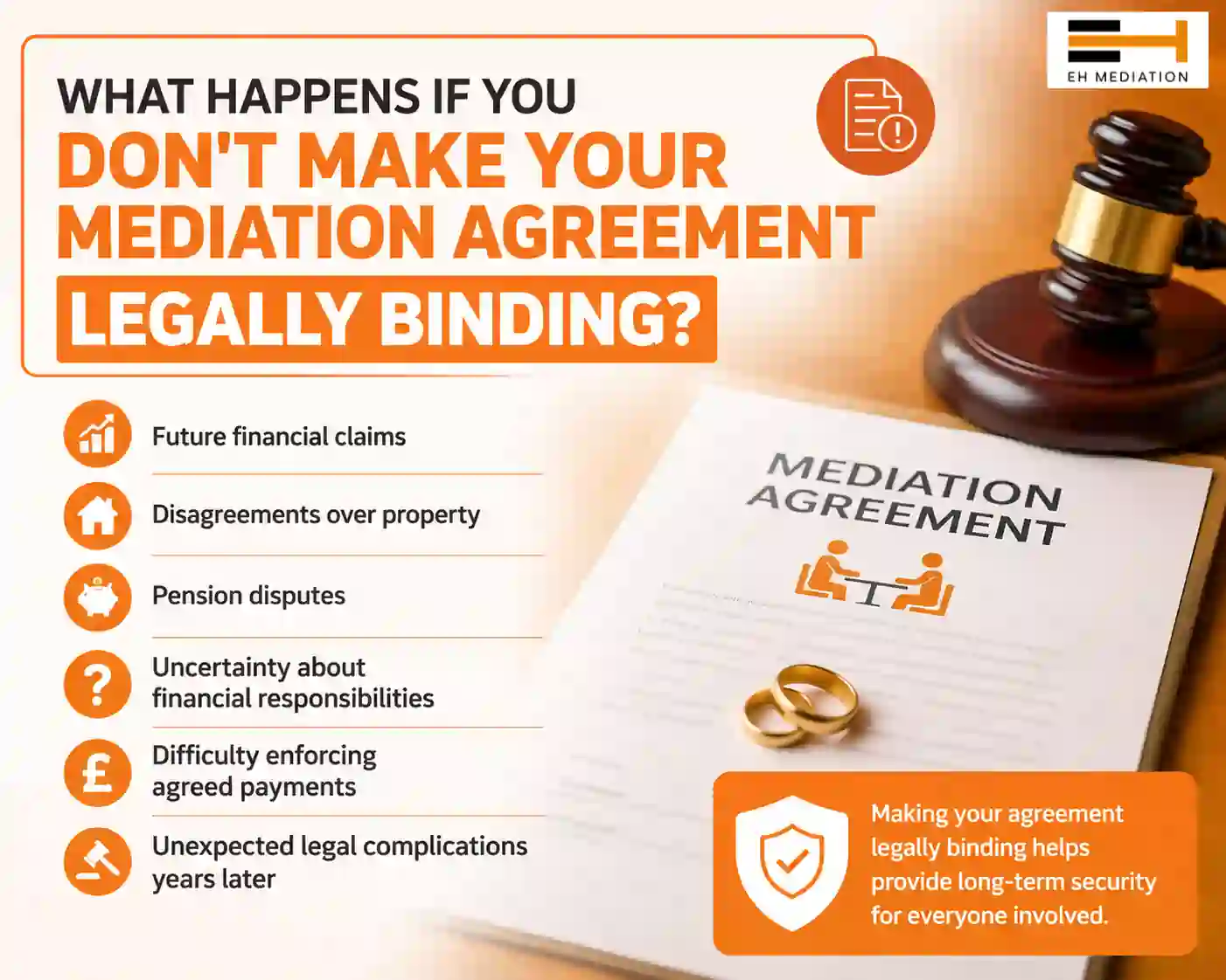 What Happens If You Don't Make Your Mediation Agreement Legally Binding Canvey Island?